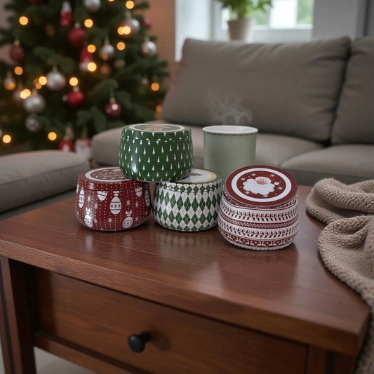 Christmas Candle Tins